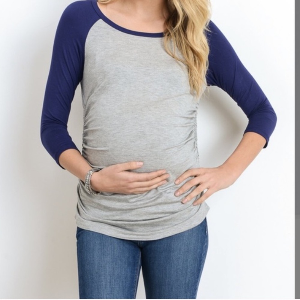 Hello Miz Baseball Maternity Top